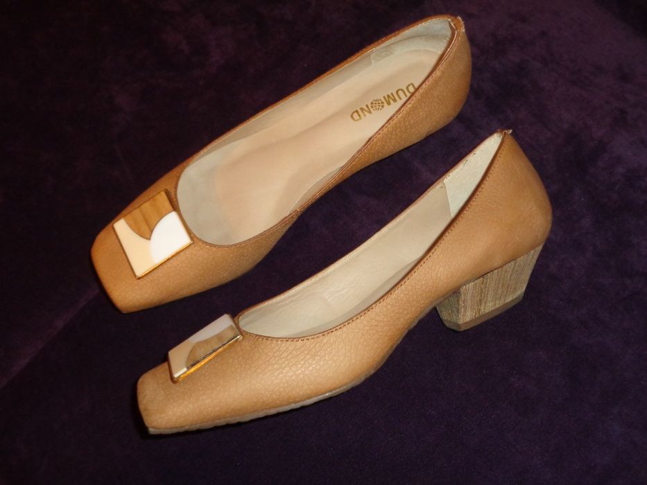 DUMOND made in Brazil skórzane NOWE brązowe buty półbuty LEATHER 39