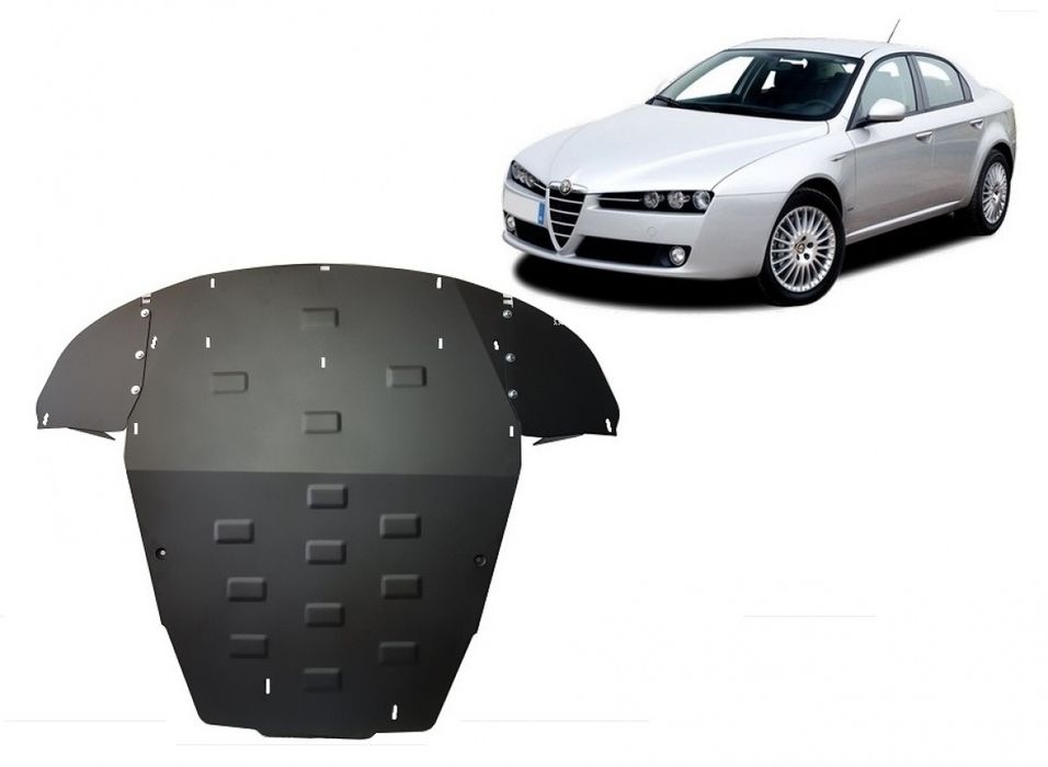 Resguardo de motor Alfa Romeo 159 em metal