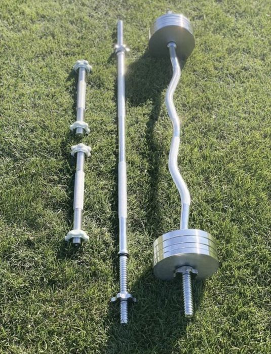 Набір штанга + гантелі 50 кг 71 кг 92 кг гантели металлические стальні