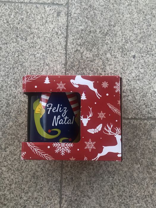 Caneca de natal com caixa445756612973045760