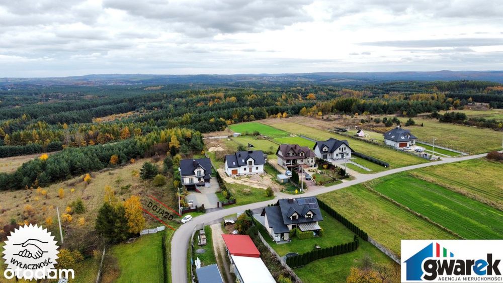 Widokowa Działka Budowlana Kwaśniów Górny 2300 m2 gmina Klucze