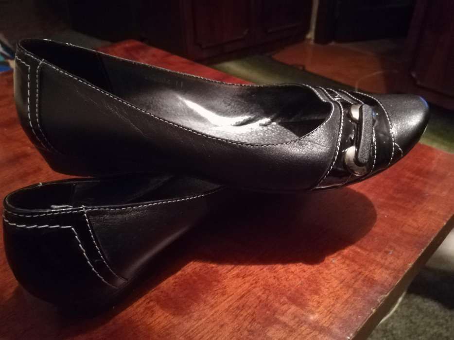 Туфли балетки, кожа
