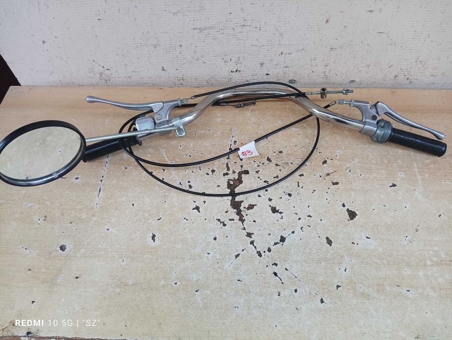 WSK - kierownica z klamkami, linkami i lusterkiem - (83) N.A.