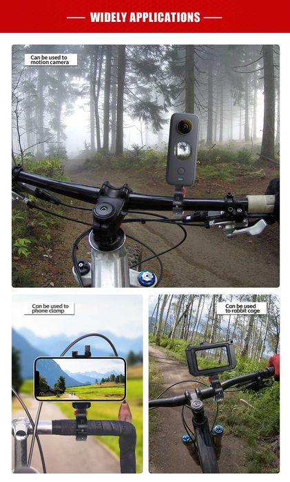 Uchwyt aluminiowy na kierownicę 1/4 motocyklowy rowerowy