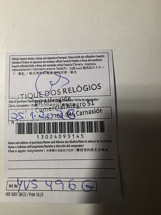 Relogio Swatch Quartzo