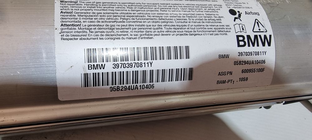 Kurtyny airbag pasażera kurtyna prawa lewa bmw e60 oryginał m5