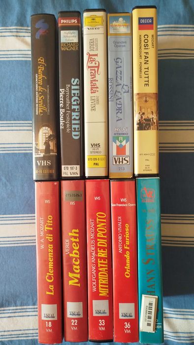 Cassetes VHS RARAS Concertos Ópera Musical Clássica Bailado TODAS: 60€