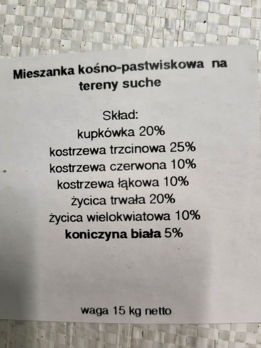 Mieszanka traw na gleby słabe koniczyna lucerna . Trawy kurier GRATIS