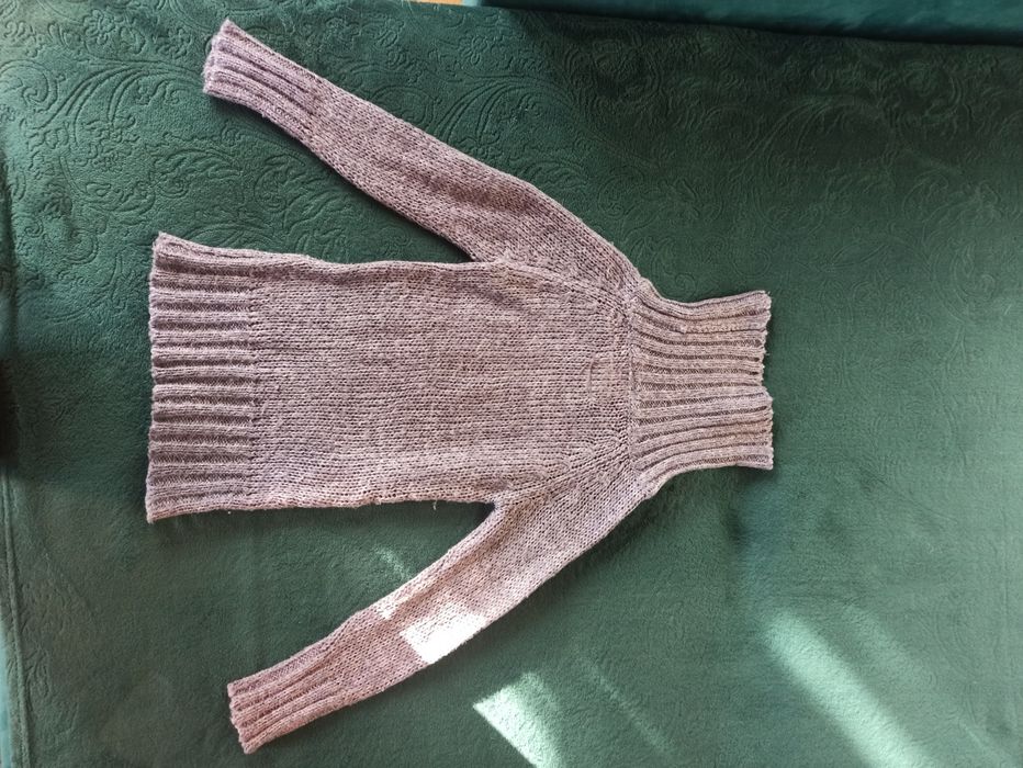 Fioletowy sweterek golf dziewczęcy Reserved kids 110 cm 4-5 l. +gratis