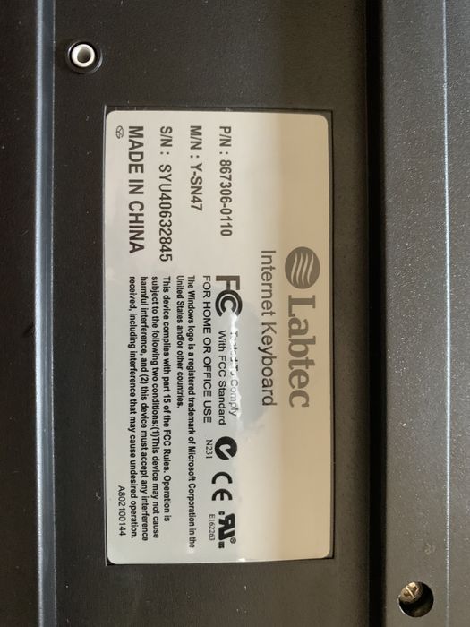 Labtec Keyboard, Rarely Used64283910291457122