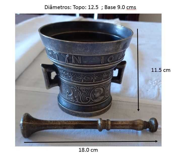 Almofariz e Pilão Vintage Richard Startyn 1623