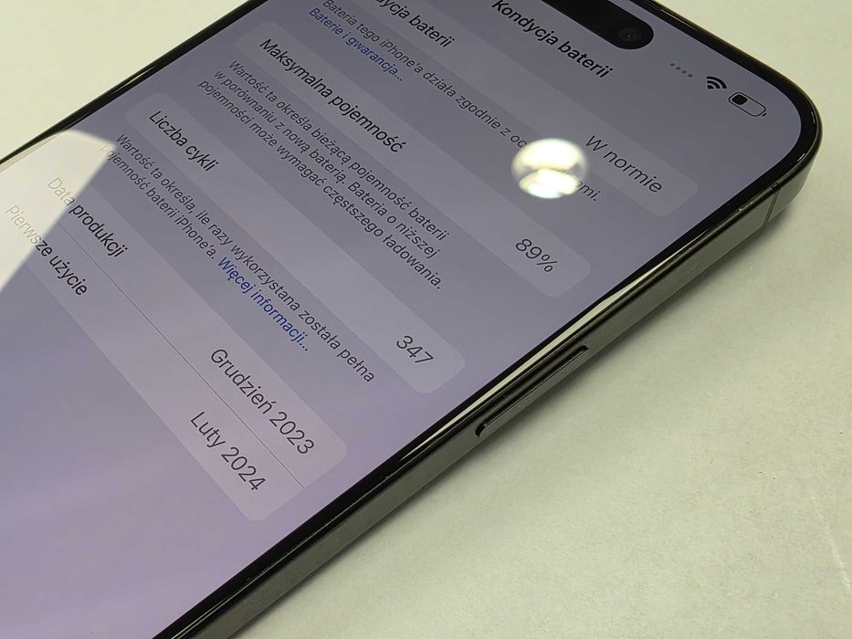 iPhone 15 PRO MAX 256GB Dual SIM (SIM + eSIM)/ Black Titanium/ BAT 89%/ Grade A/ + ładowarka/ GW 12 MSC