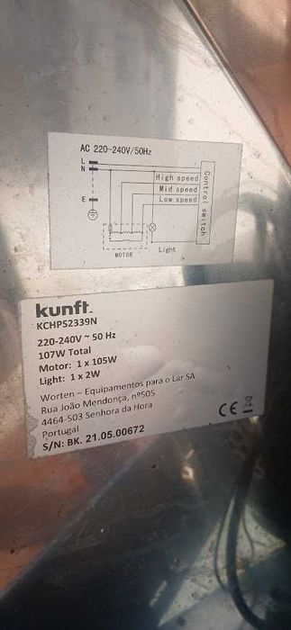Exaustor cozinha KFUT