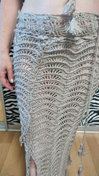 в'язаний пляжний комплект з акрилу