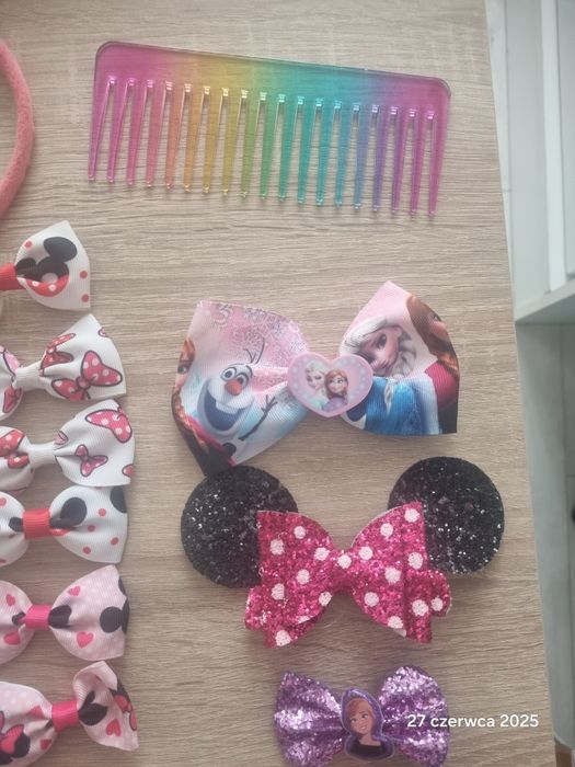 Komplet akcesorii do wlosow kraina lodu, myszka minnie