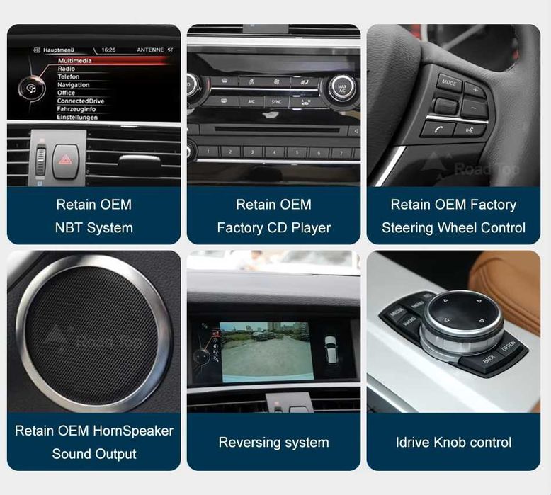 CarPlay Android Auto Radio DAB+ Android GPS WiFi 4G Nawigacja Bluetooth YouTube MP3 MP4 USB BMW X4 F26 Bose