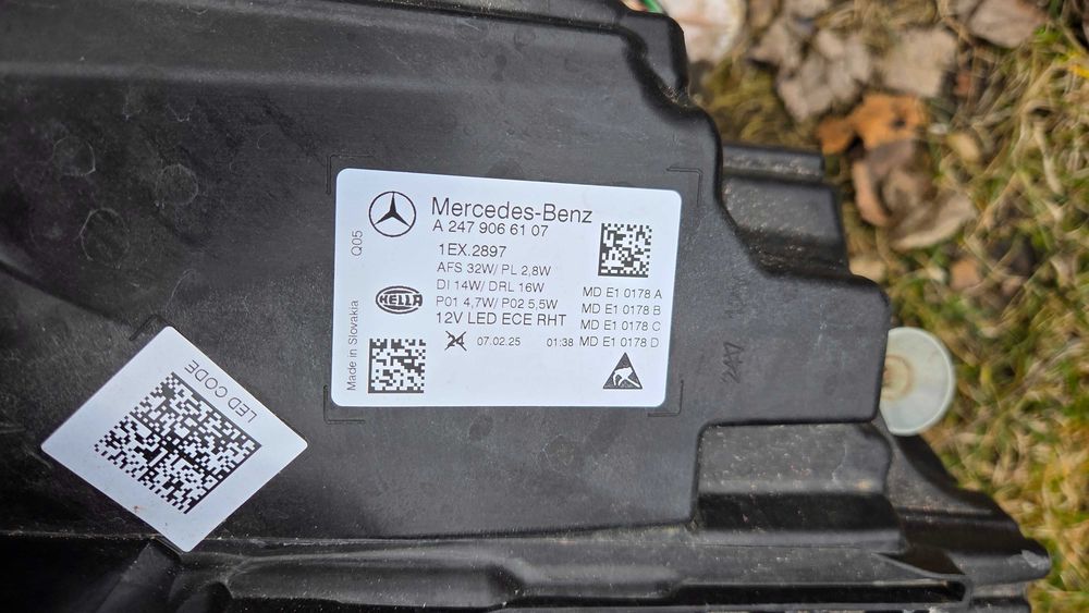 Mercedes GLA lift 247 w247 maska lampa zderzak kompl przód części 696
