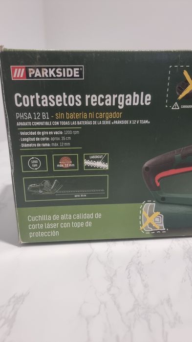 Apara sebes Parkside 12V + bateria e carregador