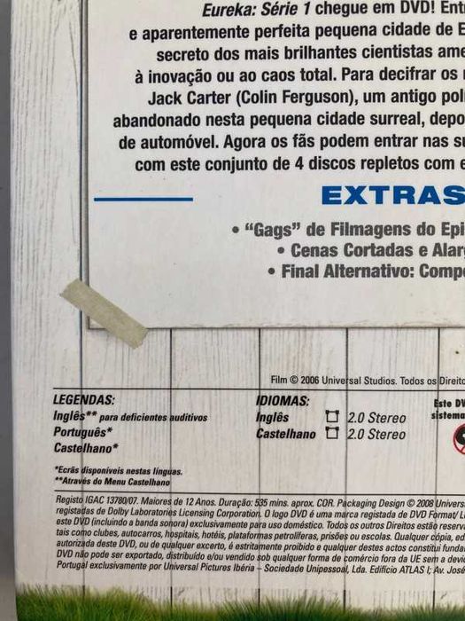 Dvd primeira temporada do Eureka
