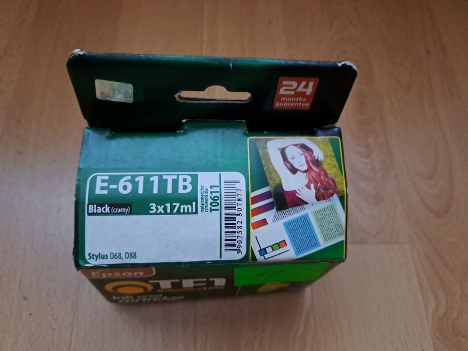 Tusze do drukarki E- 611TB 3x17ml czarny