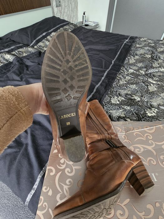 Kozaki  skórzane Lasocki rozm,38