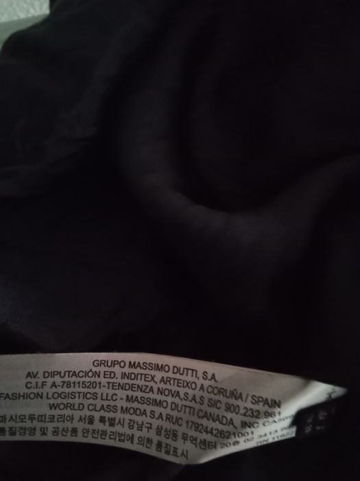 Saia preta M Massimo Dutti 99% lã