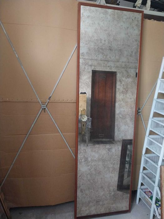 Porta decorativa com espelho e mogno de madeira macica