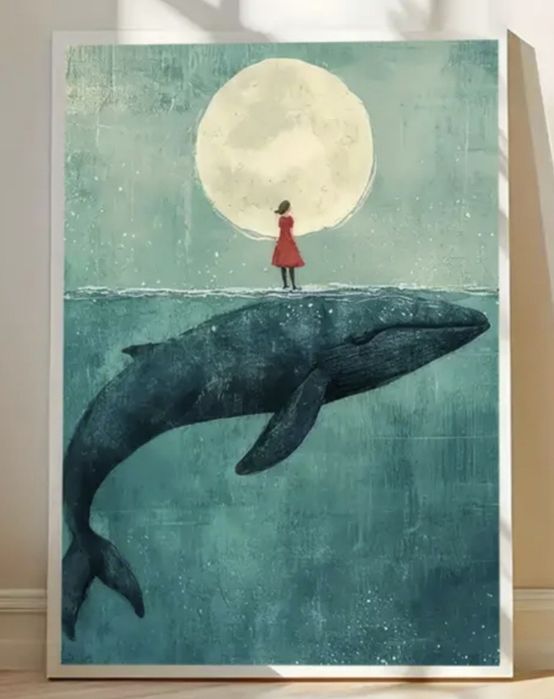 Plakat wieloryb 40x60