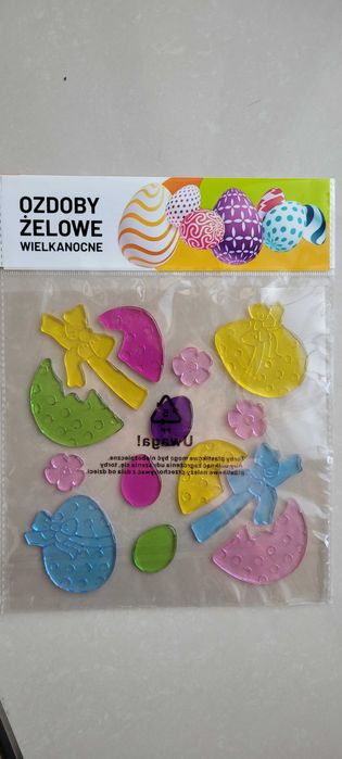 Wielkanocne jajka, naklejki żelowe
