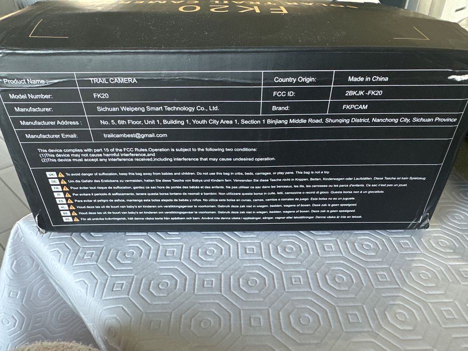 Camara com wifi FK 20 solar trail - com painel solar para animais