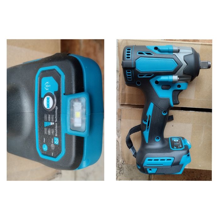 Pistola de impacto 2 baterias carregador acessórios