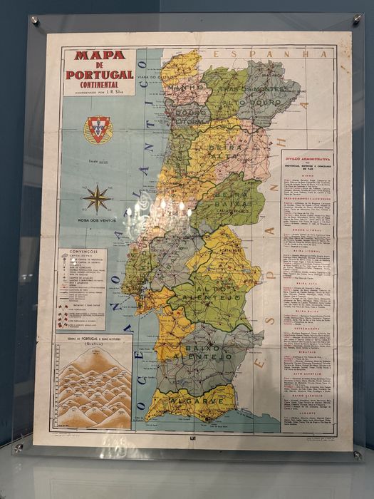 Mapa de Portugal Continental - Coord. J.R.Silva