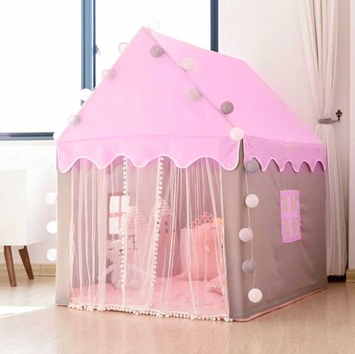 Nowy Namiot Domek Zamek Dla Dzieci Różowy Ogrodowy Pokój Na Prezent