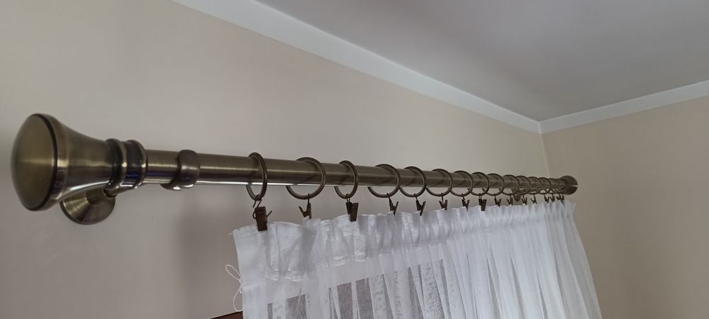 Mosiężny karnisz pojedynczy