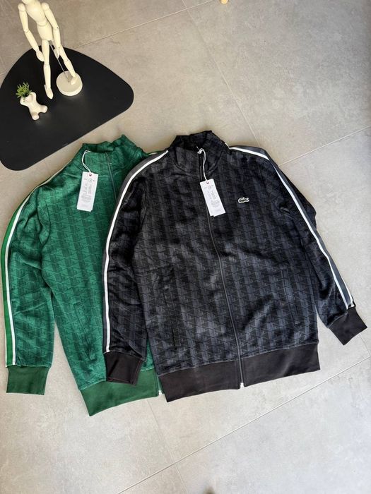 Чоловіча  мужская кофта на замку  олімпійка  Lacoste Monogram  розмір  S-XL