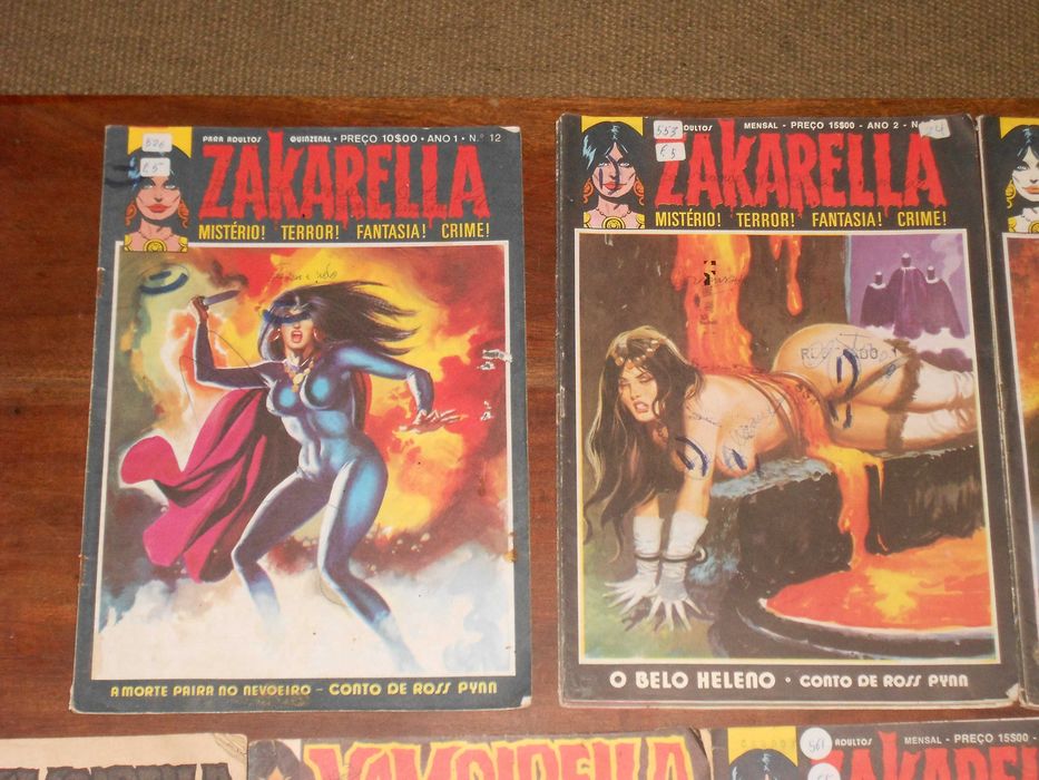 Revistas antigas Zakarella Vampirella Anos 70
