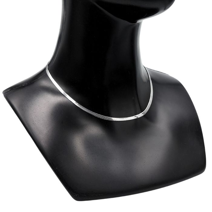 Łańcuszek Srebrna Taśma 41cm + 5cm / 3,2mm - Stal chirurgiczna