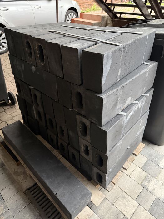 Palisada Novator Bruk-Bet wysokość 60 cm - Grafit - 33szt
