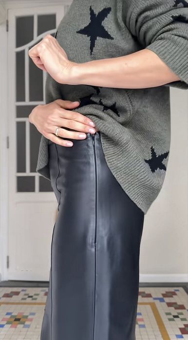 Шкіряна спідниця Zara