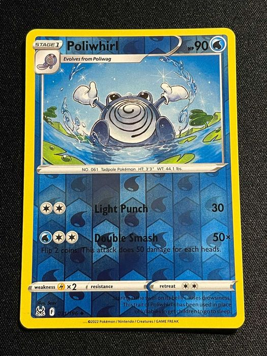 Carta Pokémon poliwhirl 31/196 Lost Origin