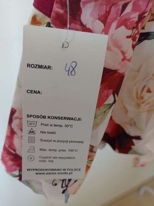 Nowa z metką Bluzka w kwiaty Sarex 48