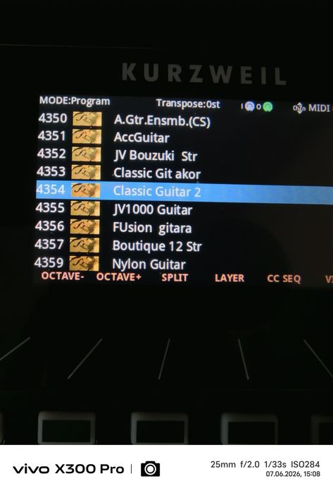 Kurzweil sample PC4 i nowe wersje K2XXX