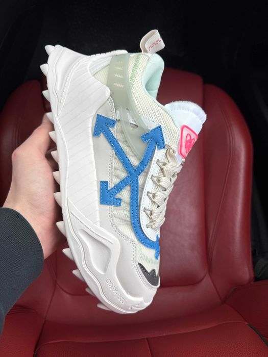 (ОПЛАТА ПІСЛЯ ОГЛЯДУ)Off White Odsy 1000 White Dark Blue Офф Вайт Одсі