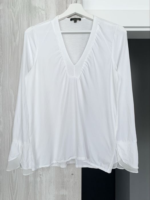 Massimo Dutti koszula bluzka galowa elegancka letnia boho biała