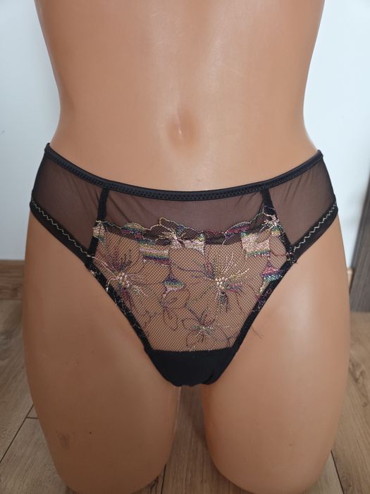Czarne nowe majtki brazyliany intimissimi s touch of light