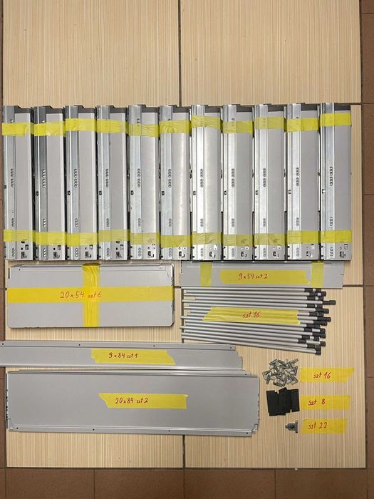 Szuflady do mebli kuchennych Blum Tandembox 11 szt.