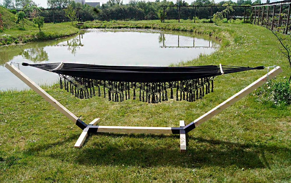 Zestaw Stelaż + Hamak 2os Boho komplet przenośny Comfort Zone 200 KG