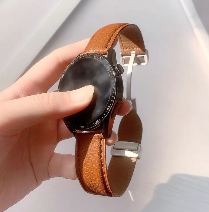 Bracelete Pele 22mm Fecho Magnético