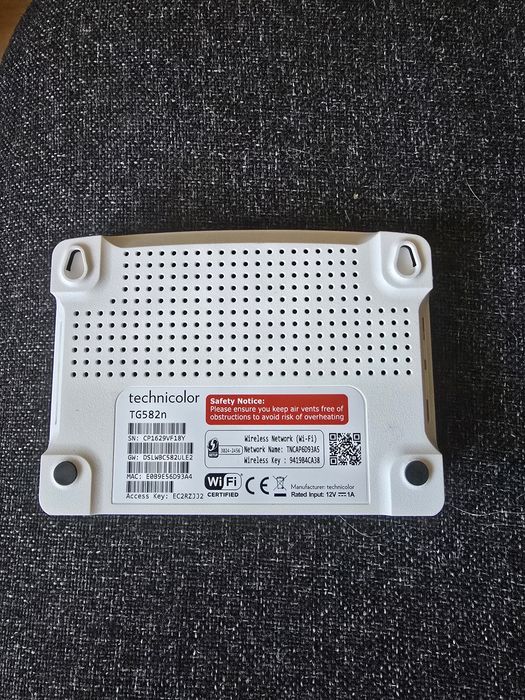 Router technicolor Tg582n