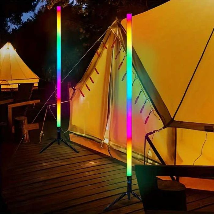 Lâmpada de chão LED inteligente, RGB Music com comando - corrente USB